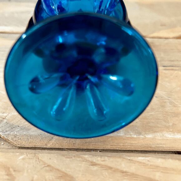 Vintage Viking Epic 6 Pedestal Bluenique Bud Vase MCM - Picture 2 of 4